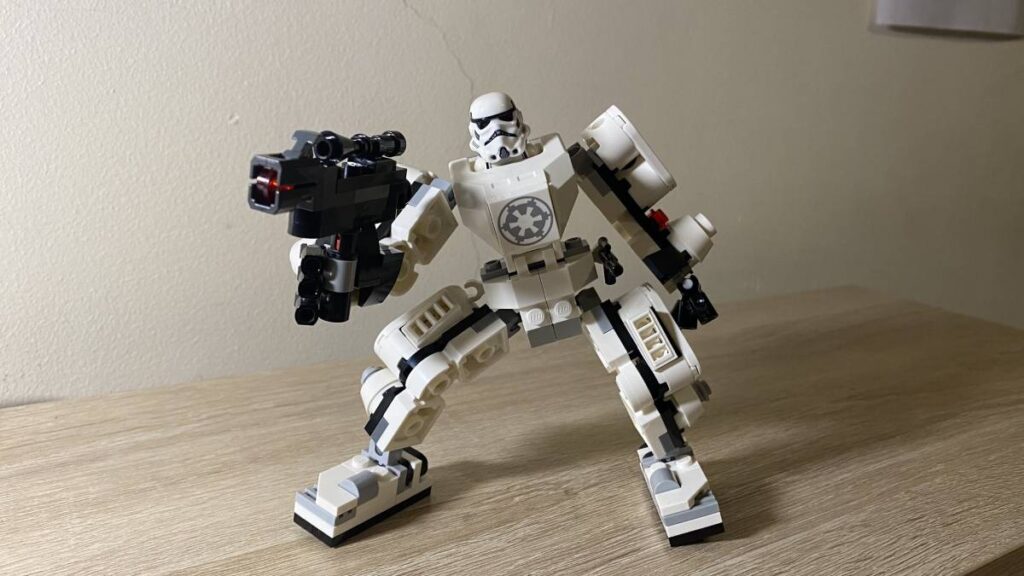 The Stormtrooper Mech firing its blaster.