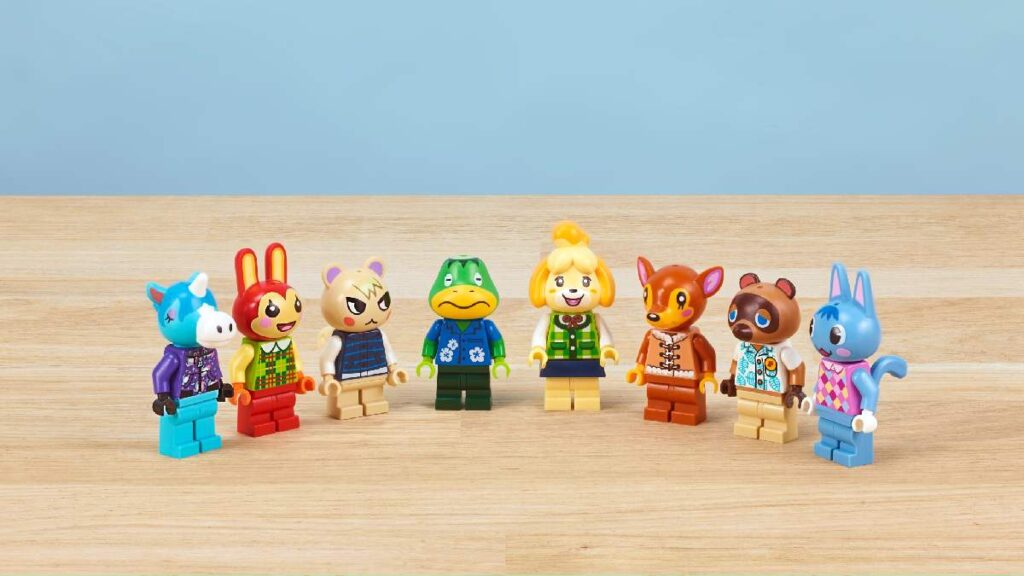 The eight LEGO Animal Crossing minifigures releasing early 2024.