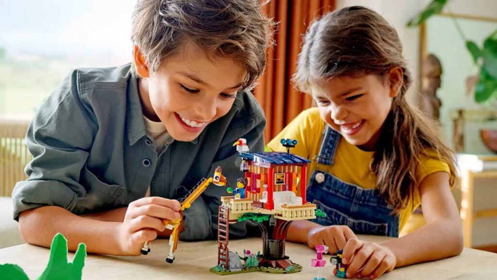 Two kids playing with the best LEGO Creator 3-in-1 sets